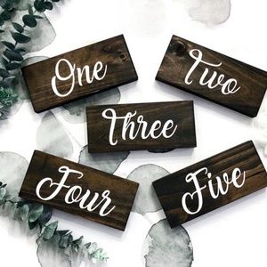 Wood Table Number - Wedding Table Number - Rustic